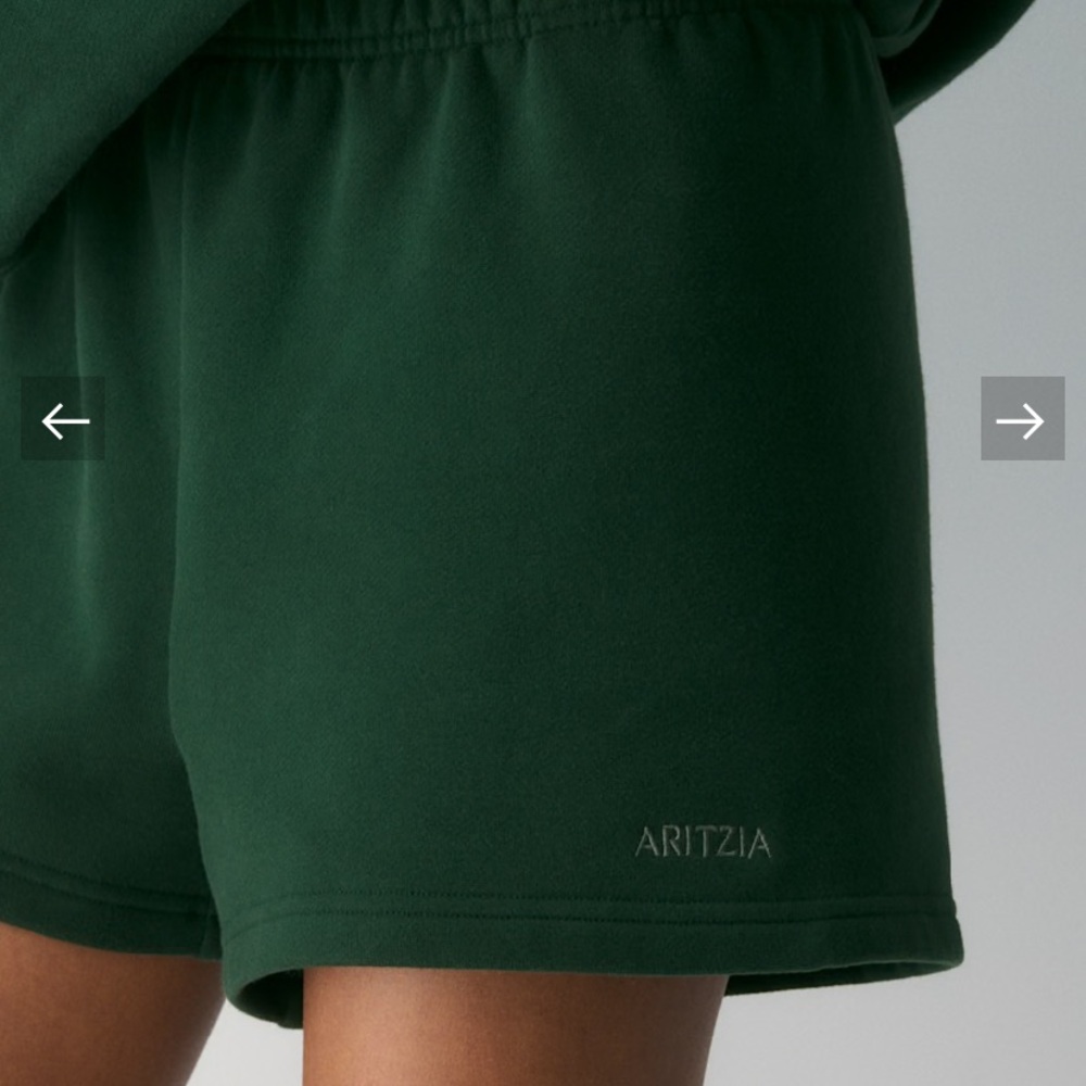 TNA Cozy Fleece Green Shorts